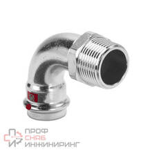 Угловой переход Prestabo 90°с SC-Contur, с наружной резьбой 54х2", модель 1114, оцинкованная сталь