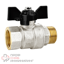 Кран шаровой Frap 1" x 1" ВР-НР с рукояткой «бабочка»