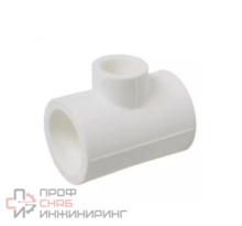 Тройник PP-R белый переходной Дн90х40х90 РосТурПласт 28819