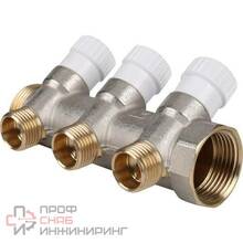 Коллекторы никелированные Stout 1"/1/2"х3