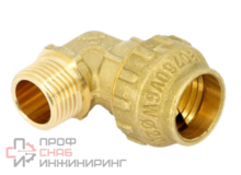 Уголок Tiemme для труб ПНД. с наружной резьбой 32х1"