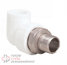 Угольник РосТурПласт комбинированный с американкой , н. р. (20) �3/4")