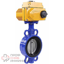 Затвор дисковый поворотный DN.ru WBV1132N-2W-Fb-H Ду100 Ру16 корпус - чугун GG25, диск - нержавеющая сталь 316L, уплотнение - NBR, с электроприводом DN.ru QT-N-010EM-A1-220VAC-У1 (4-20мА) HARK