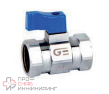 Кран шаровой стандартнопроходной GENEBRE 3096 01, DN006, PN16, корпус-латунь, шар-латунь, уплотнение шара-PTFE, ВР/ВР,рукоятка-рычаг