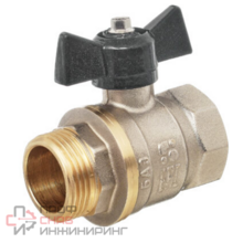 Кран шаровой Баз 11Б27п1 Dn25 Pn40 вр/нр бабочка никель, серия Standart