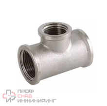 Тройник латунный переходной Ду25х20х25 ВР никель VALFEX VF.750.N.100.034.100