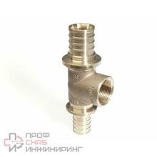 Тройник 32-1"-32, Rehau RAUTITAN, RX+, надв.гильза-резьба, вн., бронза