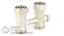 Узел прямой UNI-FITT НВ 3/4"EK х 3/4"EK радиаторный со встроенными кранами и байпасом