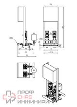 Насосная станция Wilo COR-2 MVL 1203/SKw-EB-R