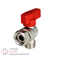 Кран шаровой угловой 1/2 НВ ручка-флажок синяя ELSEN