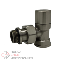 Запорный клапан SR Rubinetterie угловой серия "Ovus" 1/2", цвет матовый никель