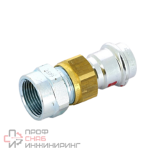 Разъемное соединение Prestabo c SC-Contur, 22x1", нелегированная сталь, с плоским уплотнением, внутренняя резьба, модель 1162