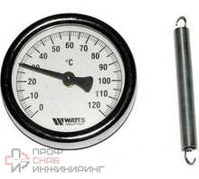 Термометр WATTS накладной F+R810 TCM, 80 мм, 0-120 C