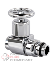 Вентиль SR Rubinetterie прямой (маховик) серия "Prestige & Minimal" 1/2", цвет хром