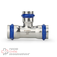 Тройник раструбный Varmega Inox Press переходной 22x15x22