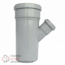 Тройник РосТурПласт PP-H серый б/н Дн50х50х45гр в/к