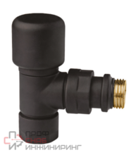 Вентиль термостатический угловой FAR 1/2"гайка М24х19, черный матовый