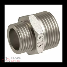 Ниппель латунный переходной Ду25х20 НР никель РосТурПласт 25109