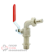 Кран садовый шаровой Itap Н 1/2' со штуцером, плоская ручка