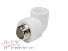 Угольник полипропиленовый комбинированный 90° КОНТУР PP-R D25-1/2"