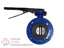 Затвор поворотный фланцевый ABRA-BUV-FL226 D100H Ру10/16 с рукояткой