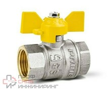 Кран шаровой латунный LD Pride ВВ 1" газовый, полный проход, бабочка