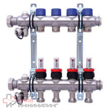 Коллектор для теплых полов Hansa FBH 63 тип 25-С с расходомерами (4 контура)