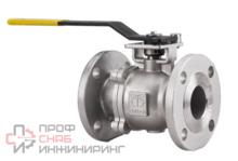 Кран Шаровый Фланцевый DelVal, корпус - НЖ Сталь CF8, пробка - SS304, седло - ULTRA, PN 16, с рукояткой Ду 65