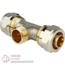 Тройник Stout с наружной резьбой обжимной тип SFS-0011Ду26х3/4х26