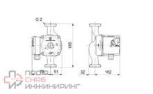 Насос Grundfos UPS32-60 180 1x230V 50Hz 9H