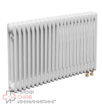 Трубчатый радиатор ТЕПЛОФОРТ трехтрубный, габаритная высота секции 575 мм (межосевое расстояние 500мм)  22 секций, нижнее подключение ½”, термовставка, цвет белый глянец