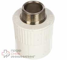 Муфта PPR комбинированная разъемная с внутренней резьбой белый Pro Aqua 32х3/4"