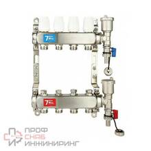 Группа коллекторов "ViEiR" без расход 4 -вых нерж без кранов 1"x3/4"
