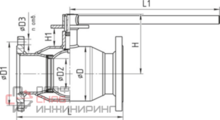 Шаровой кран стандартнопроходной Temper PN-40 DN-20