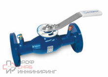 Кран шаровый фланцевый TEMPER Ду-50 Ру40 регулирующий без измерит. ниппелей