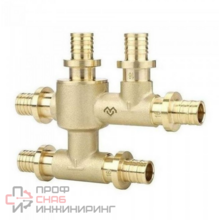 Блок VARMEGA Slide-fit латунный шестивыводной распределительный 16 x 2.2 - 16 x 2.2 - 16 x 2.2