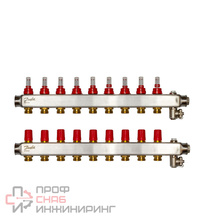 Коллекторы Danfoss SSM-9F с расходомерами, 9 контуров