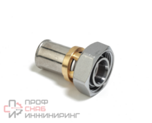 Муфта МП пресс латунь Дн16х2,0х16с накидной гайкой Giacomini