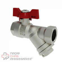 Кран шаровой VALOGIN с фильтром внутренняя резьба рукоятка-бабочка 1/2