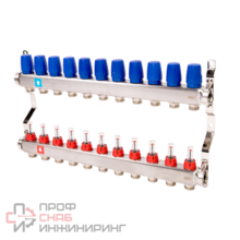 Коллектор MVI из нерж. стали с расходомерами, 11 выхода