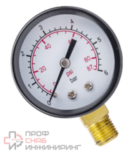 JEMIX Манометр радиальный XPS-R подключение 1/4, 0-6 бар, диаметр 50мм 88432