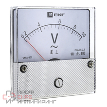 Вольтметр аналоговый EKF VMA-801 на панель (80х80) квадратный вырез 300В