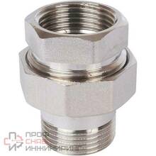 Разъемное соединение американка STOUT ВН никелированное уплотнение под гайкой по плоскости 1” 1/4