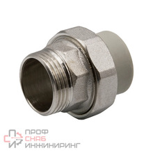 Муфта комбинированная разъёмная нар 25х1'' EVER® plast серый