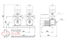 Насосная станция Grundfos CMBE TWIN 5-62 1x230 50/60 Hz Schuko