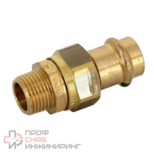 Разъёмное соединение Sanpress с SC-Contur 18x1/2", с переходом на наружную резьбу, бронза, модель 2265