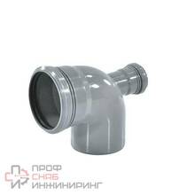 Отвод PP-H с выходом фронтально-тыльный серый б/н Дн110х50х87гр в/к РосТурПласт 36650