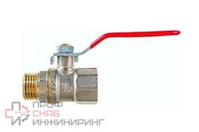 Кран шаровой латунный вн/нар PN 25 с рычаг РостурПласт G1/2''