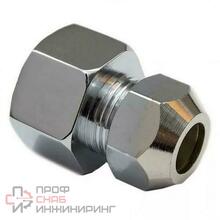 Переходник General Fittings 1400 10-1/2" обжим-резьба, вн., латунь хромированная, с цангой