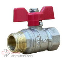 Шаровой кран SANEXT Ду 25, ВР-НР 1" бабочка